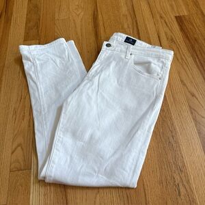 AG Adriano Goldschmied Womens Prima Ankle Cigarette Leg Jeans White Size 30